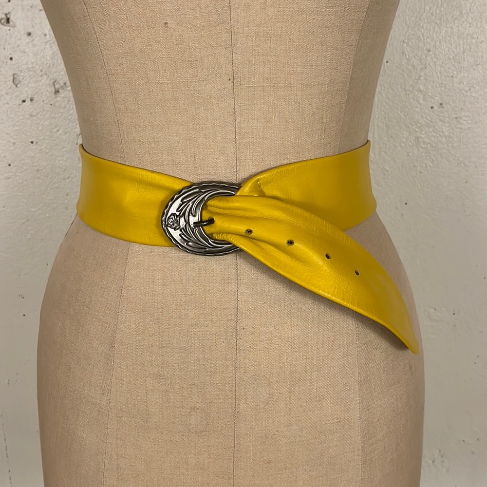 Vintage Yellow and Silver Belt Accessory
